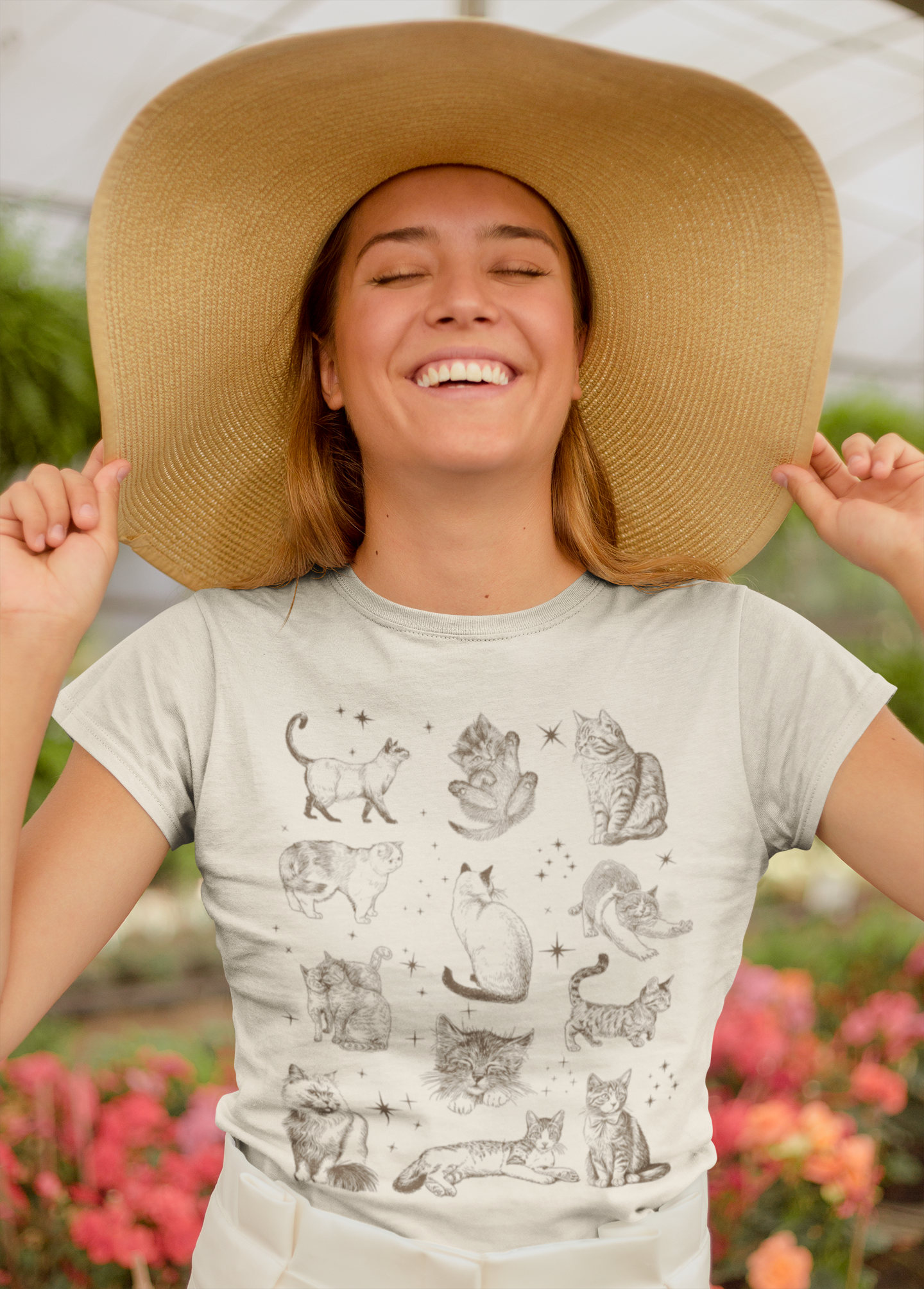 Vintage Tattoo Cat T-Shirt – Classic Ink, Feline Attitude