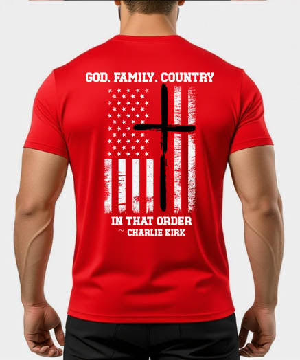 God, Family, Country T-Shirt – Wear Your Values Proudly