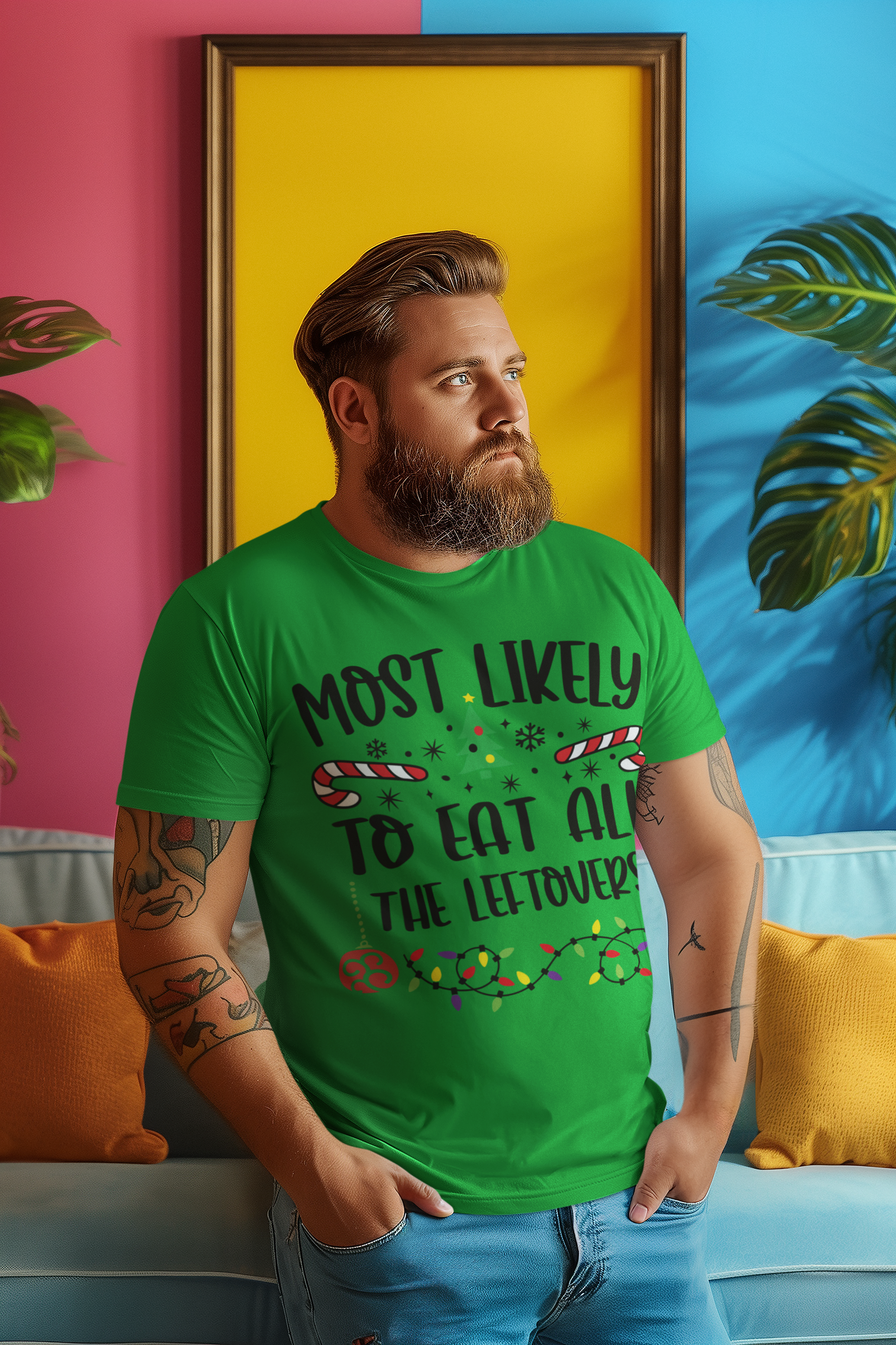 🎅 Custom “Most Likely To” Christmas T-Shirts-Eat All The Leftovers