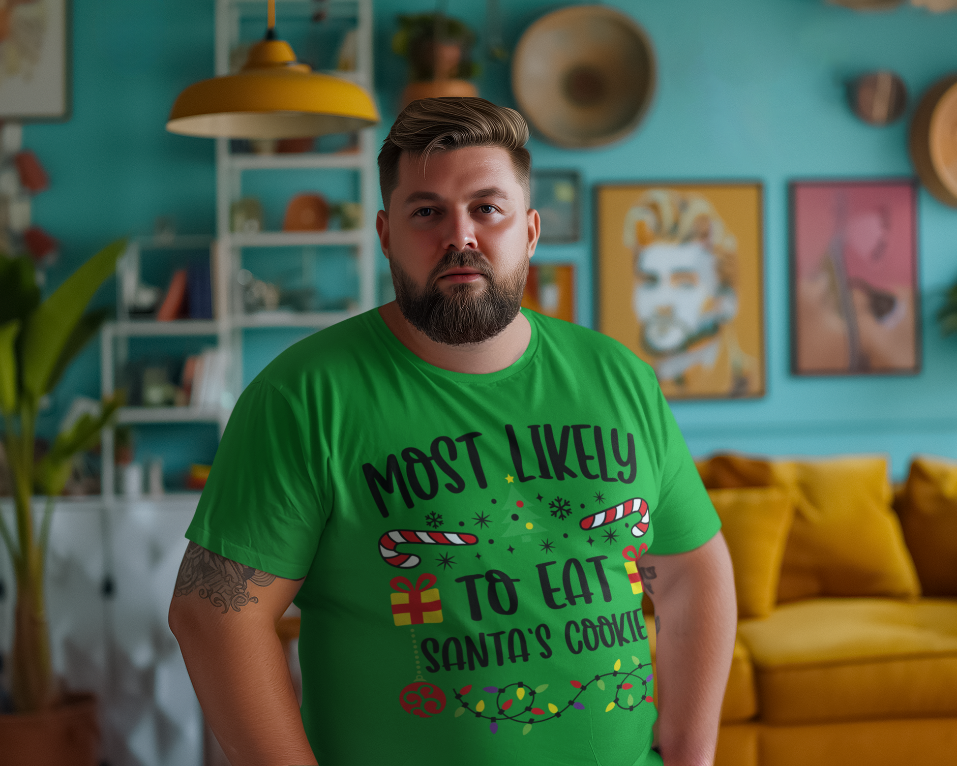 🎅 Custom “Most Likely To” Christmas T-Shirts-Eat All The Cookies