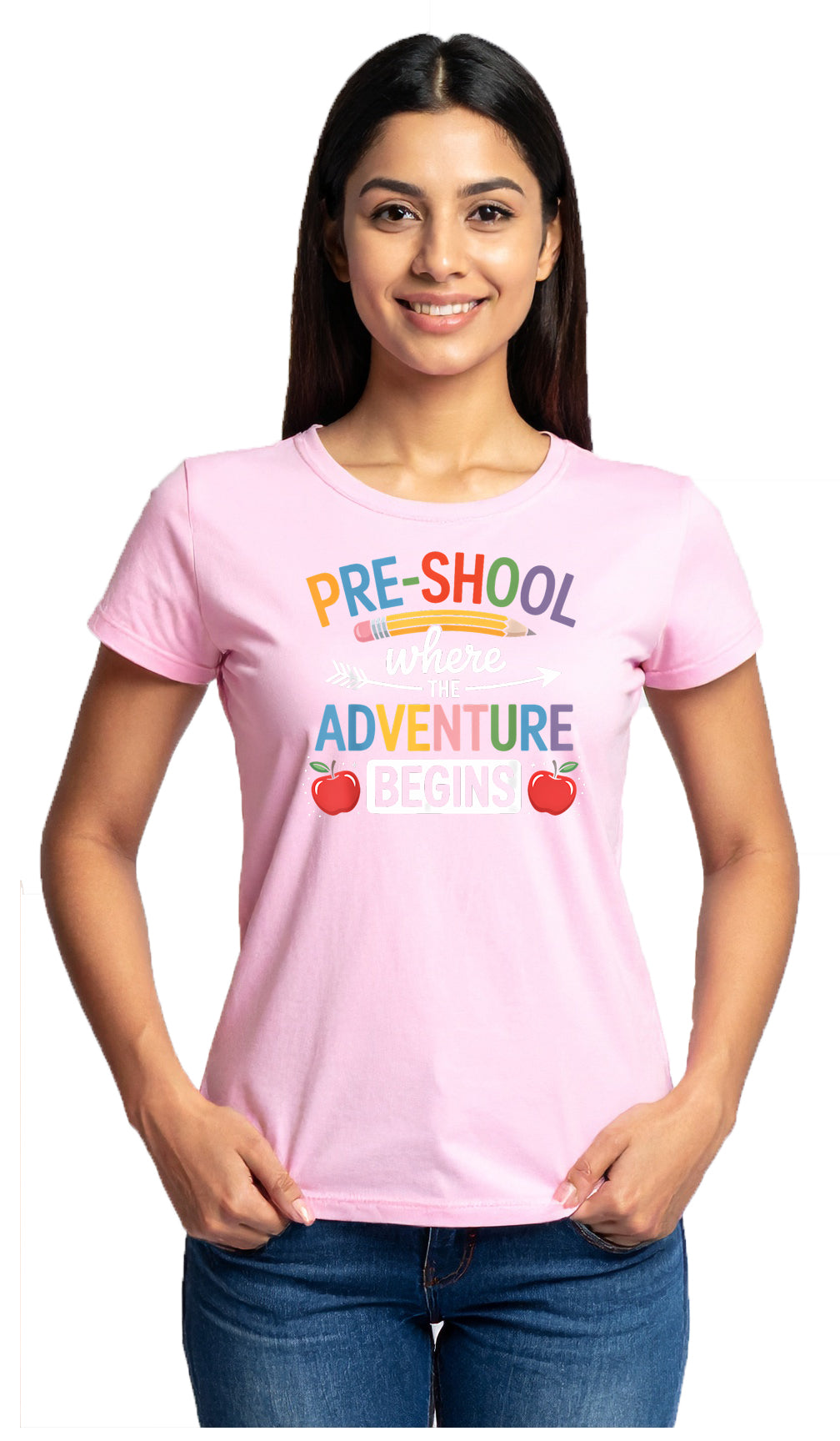 Pre School, Where adventure begins T-shirt-Pencil Version